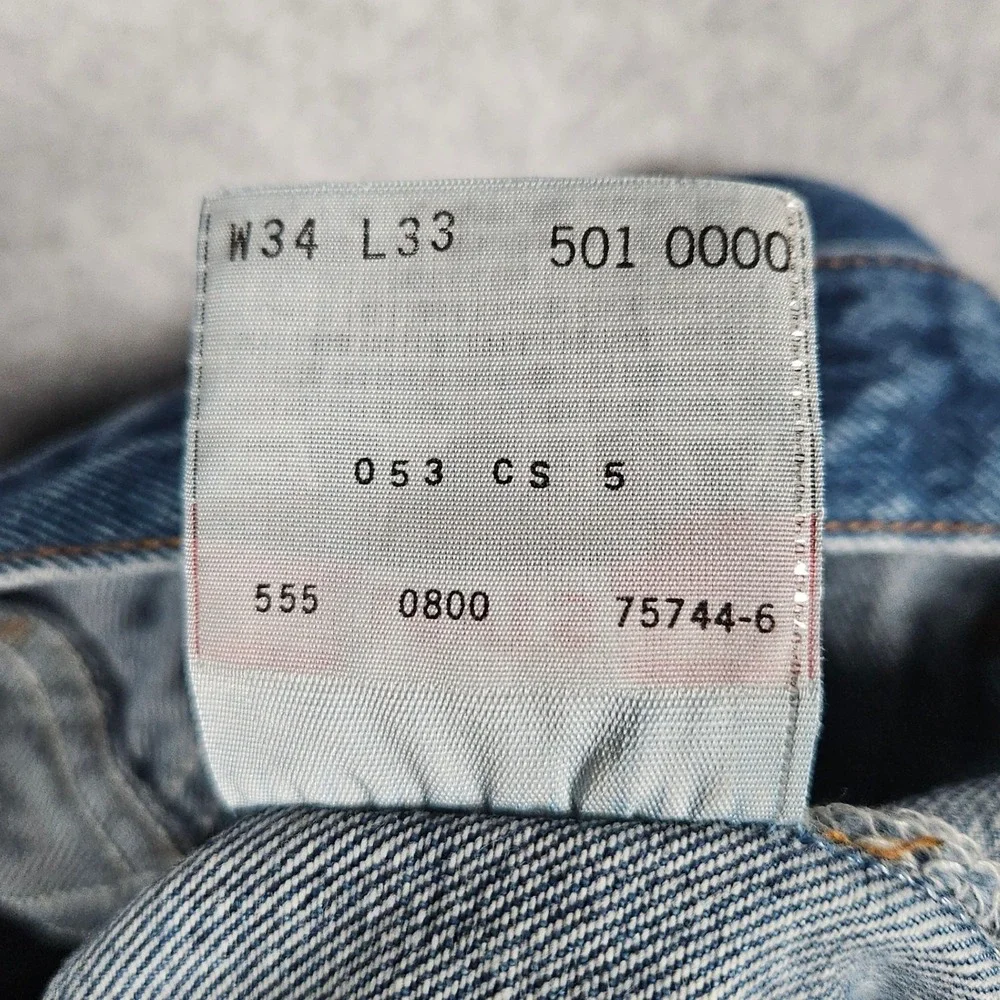 Vintage Levi's 501xx Men's 34x33 Blue Denim Jeans USA Made 08/2000 (Fits 32x30)